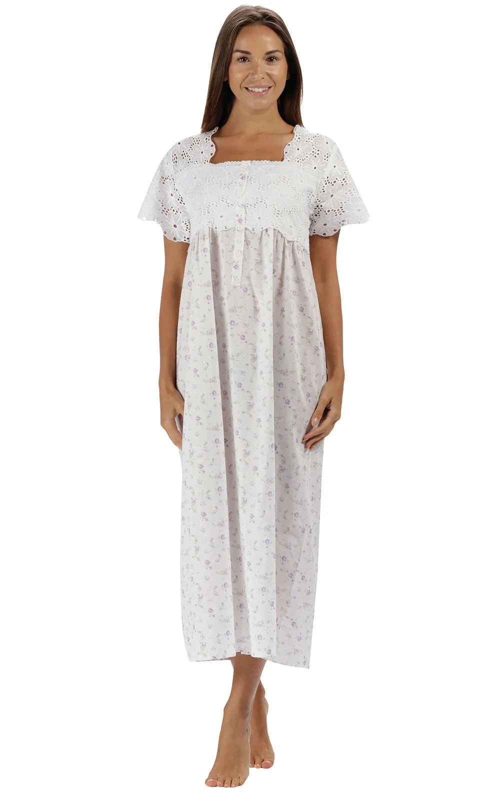 The 1 For U - Elizabeth Short Sleeve Cotton Nightgown sold by Pajamagram product image thumbnail 4