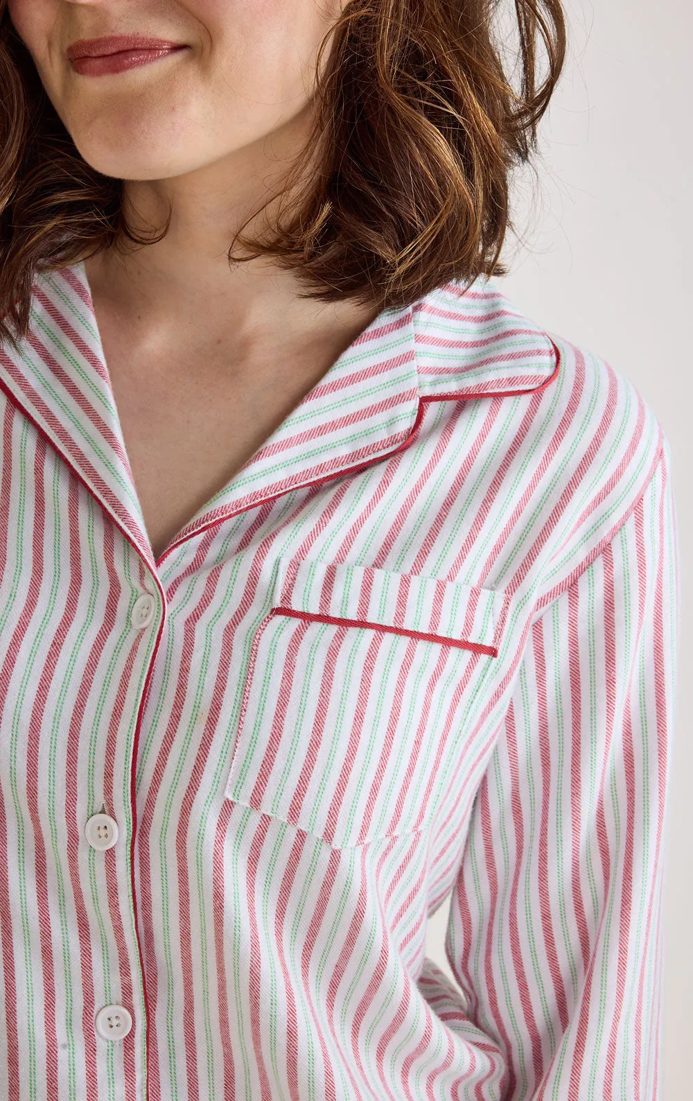 Peppermint Stripe Button-Front Pajamas - Mommy & Me sold by Pajamagram product image thumbnail 4