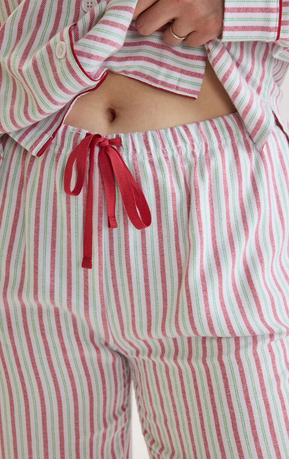 Peppermint Stripe Button-Front Pajamas - Mommy & Me sold by Pajamagram product image thumbnail 5