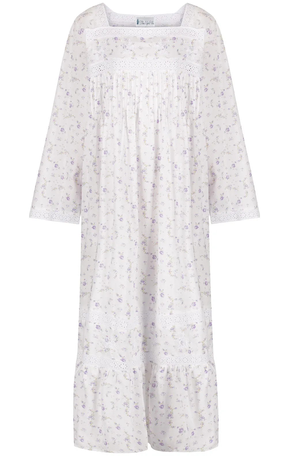 Violet - Women's Long Sleeve Cotton Nightgown sold by The 1 For U product image thumbnail 4