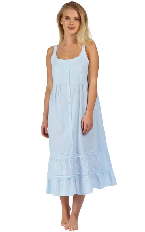 Ruby - Women's Sleeveless Cotton Nightgown sold by The 1 For U