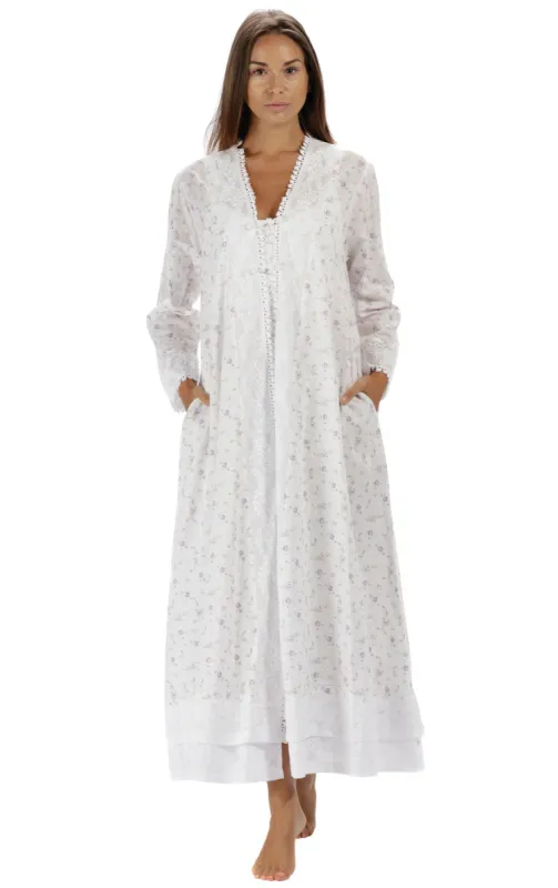 Rosalind - Women's Long Sleeve Cotton Housecoat sold by The 1 For U