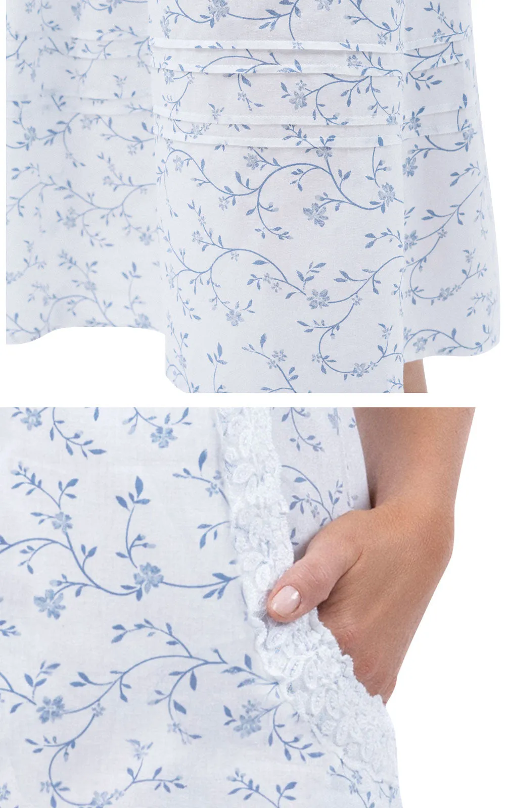 Rebecca - Women's Sleeveless Cotton Nightgown Floral sold by The 1 For U product image thumbnail 4