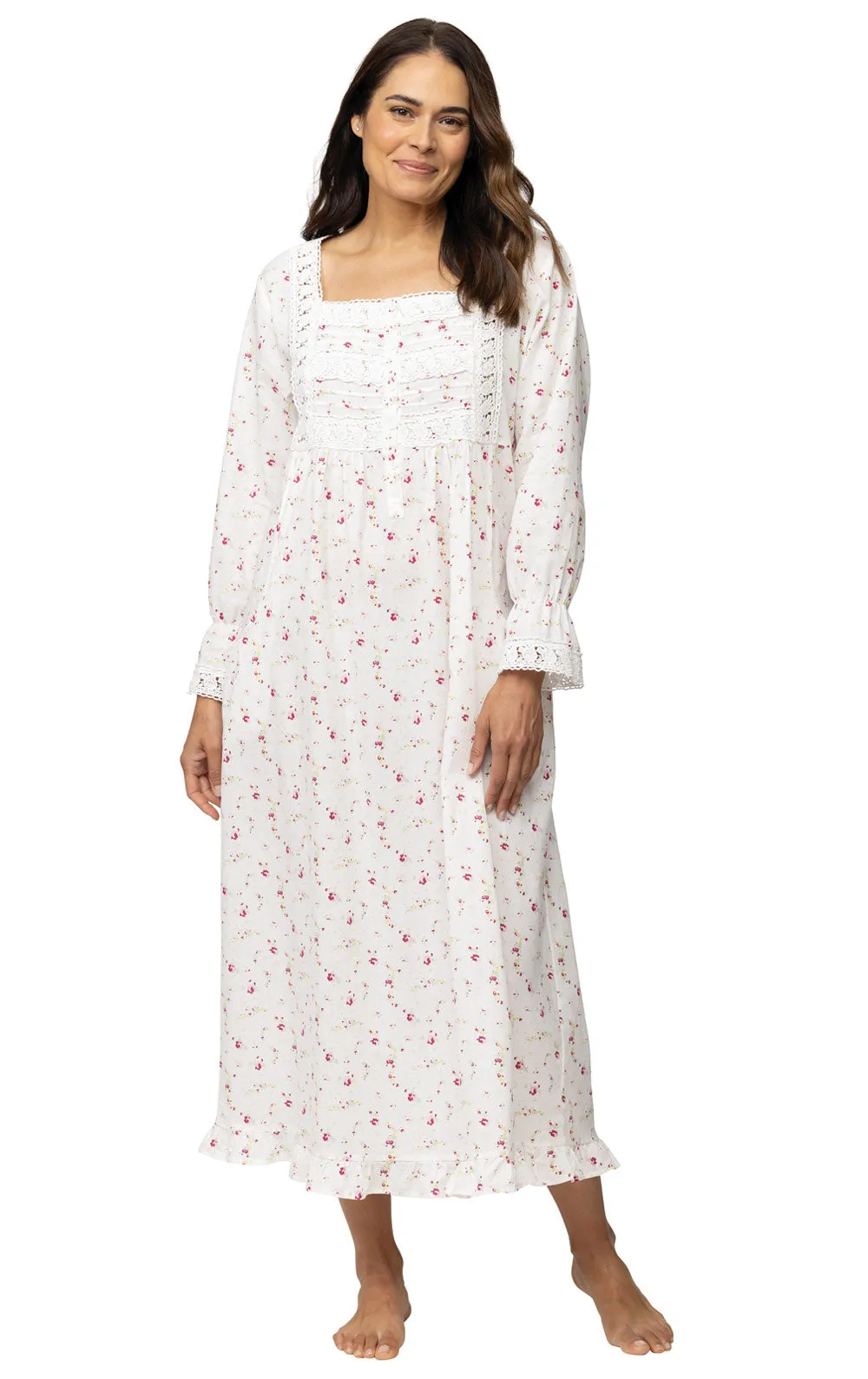 Isabella - Women's Long Sleeve Cotton Nightgown sold by The 1 For U