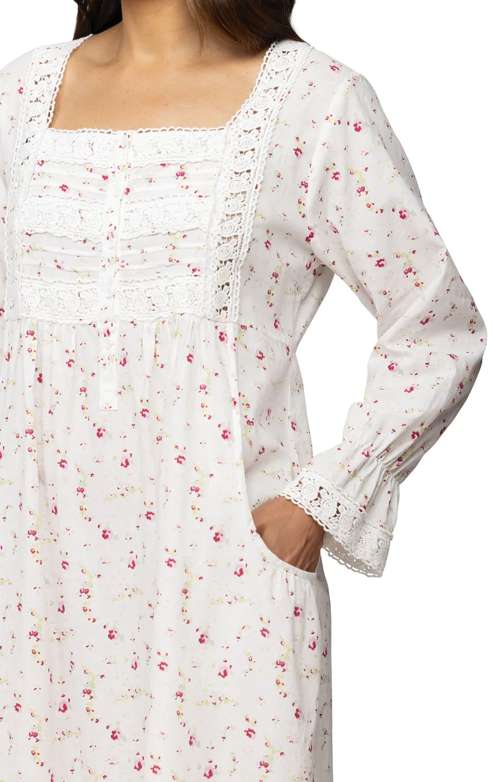 Isabella - Women's Long Sleeve Cotton Nightgown sold by The 1 For U product image thumbnail 3