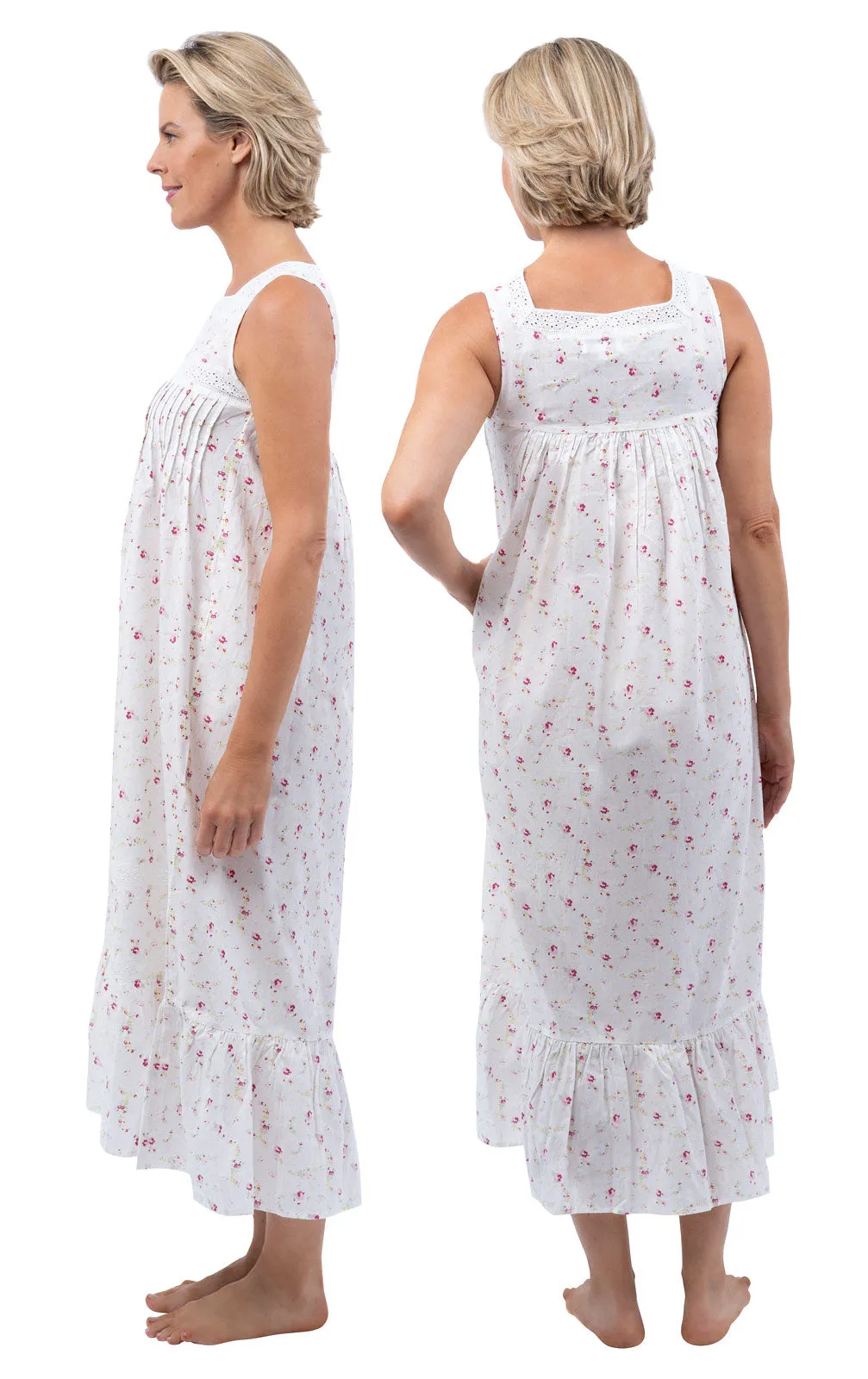 Eleanor - Women's Sleeveless Cotton Nightgown sold by The 1 For U product image thumbnail 2