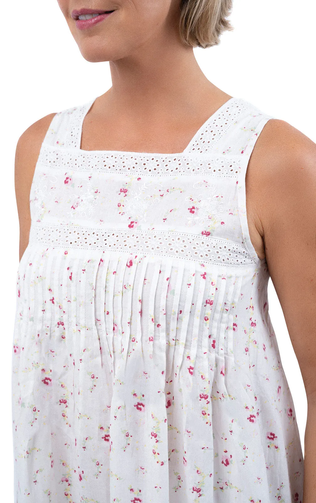 Eleanor - Women's Sleeveless Cotton Nightgown sold by The 1 For U product image thumbnail 3