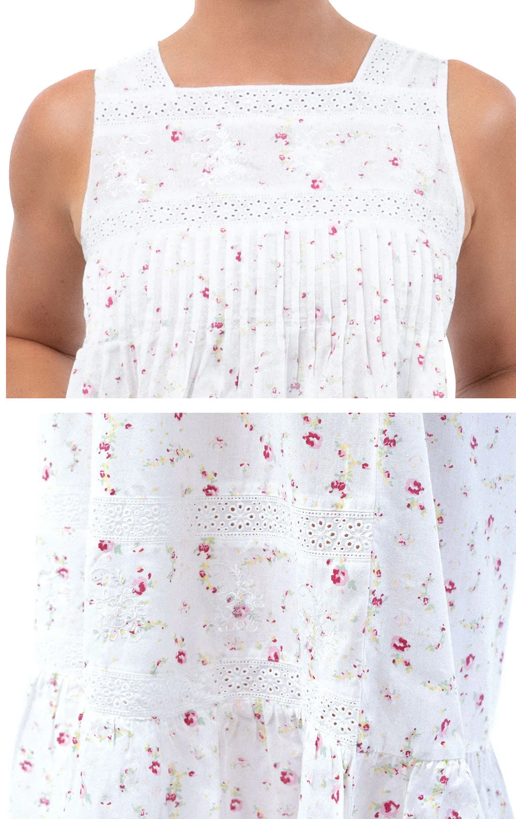 Eleanor - Women's Sleeveless Cotton Nightgown sold by The 1 For U product image thumbnail 4