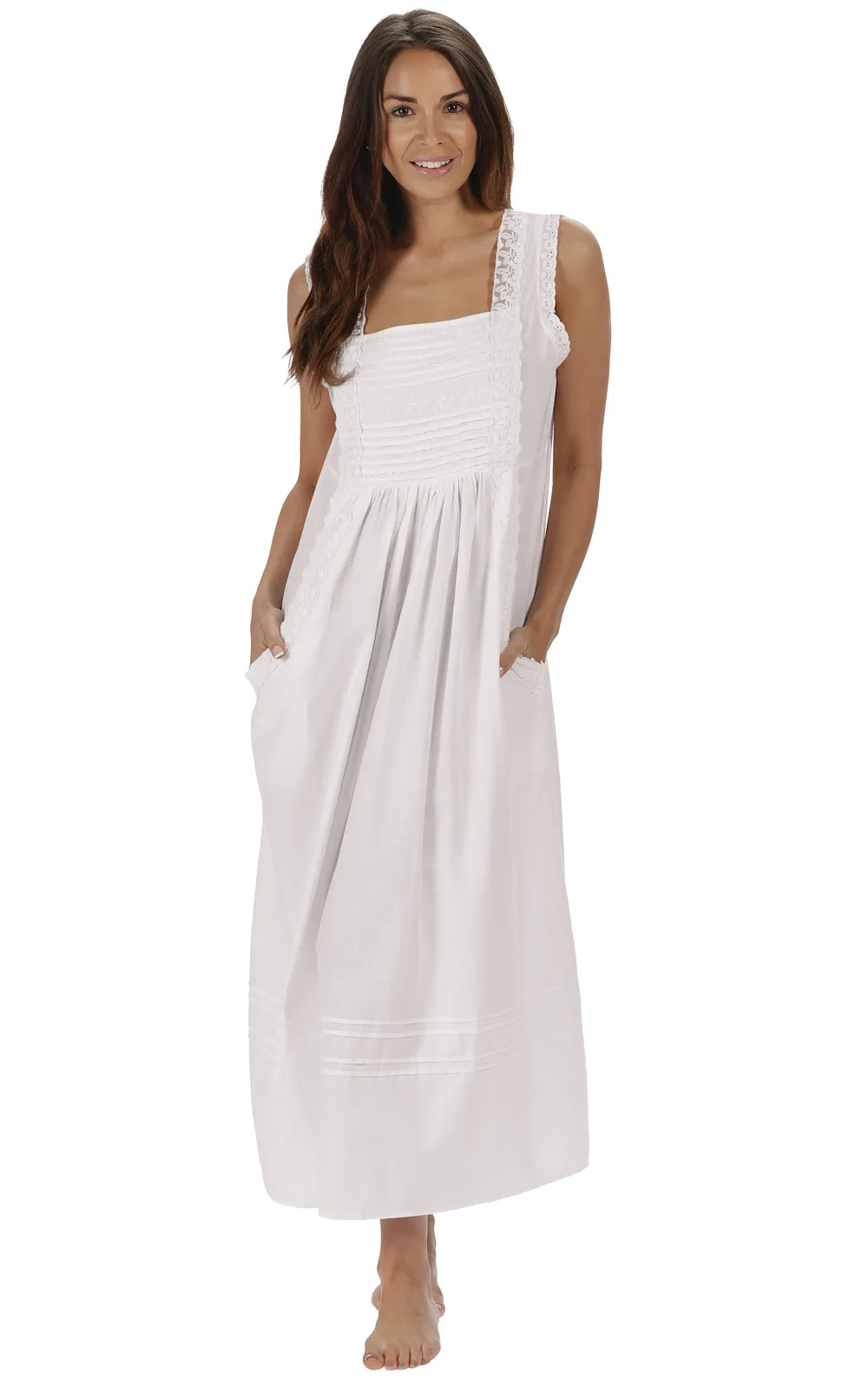 Rebecca - Women's Sleeveless Cotton Nightgown sold by The 1 For U product image thumbnail 4