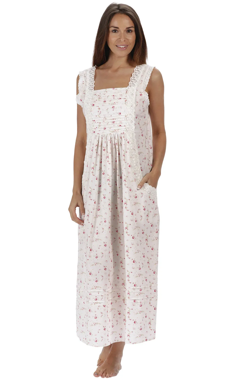 Rebecca - Women's Sleeveless Cotton Nightgown sold by The 1 For U product image thumbnail 3