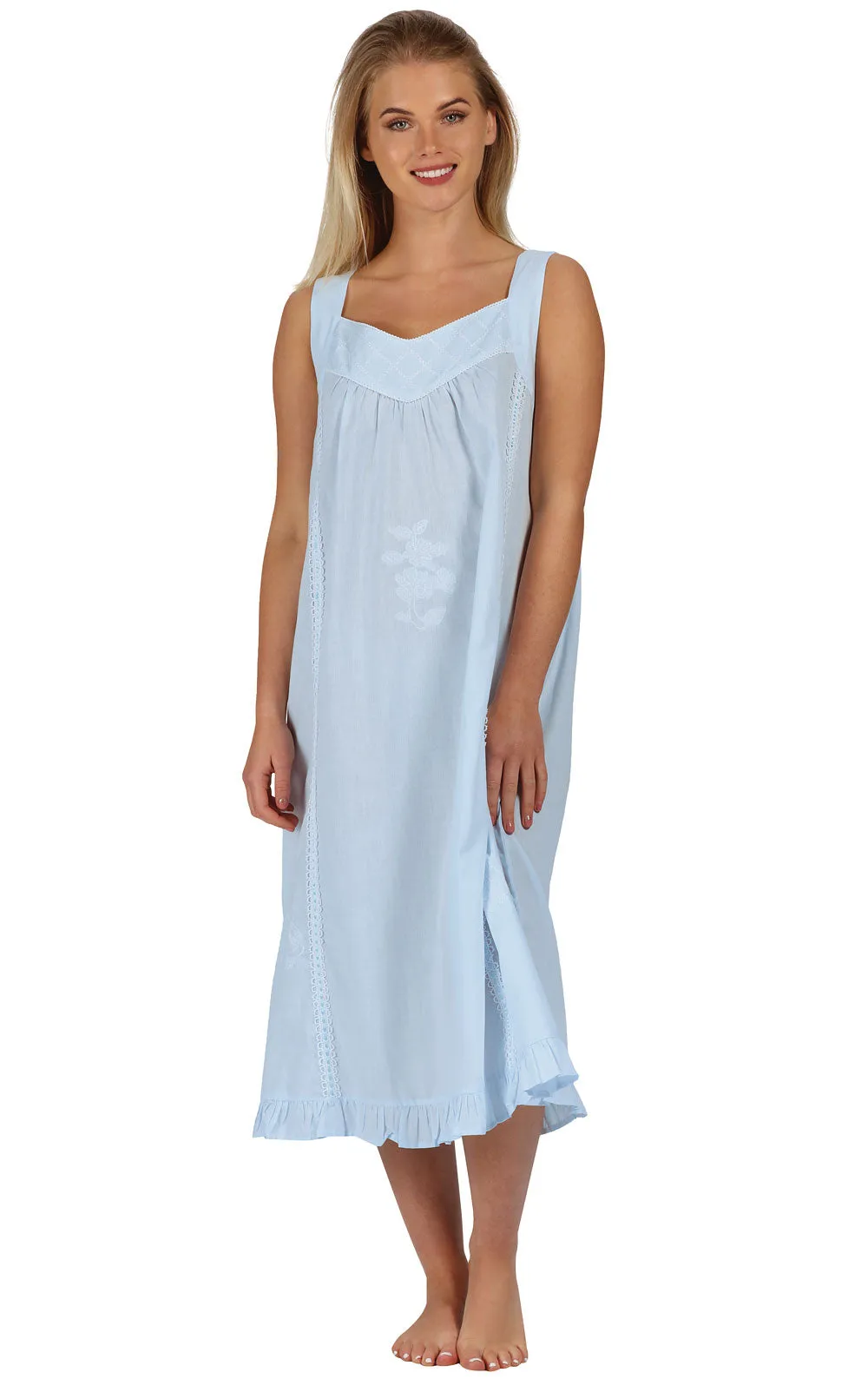 Nancy - Women's Sleeveless Cotton Nightgown sold by The 1 For U product image thumbnail 5