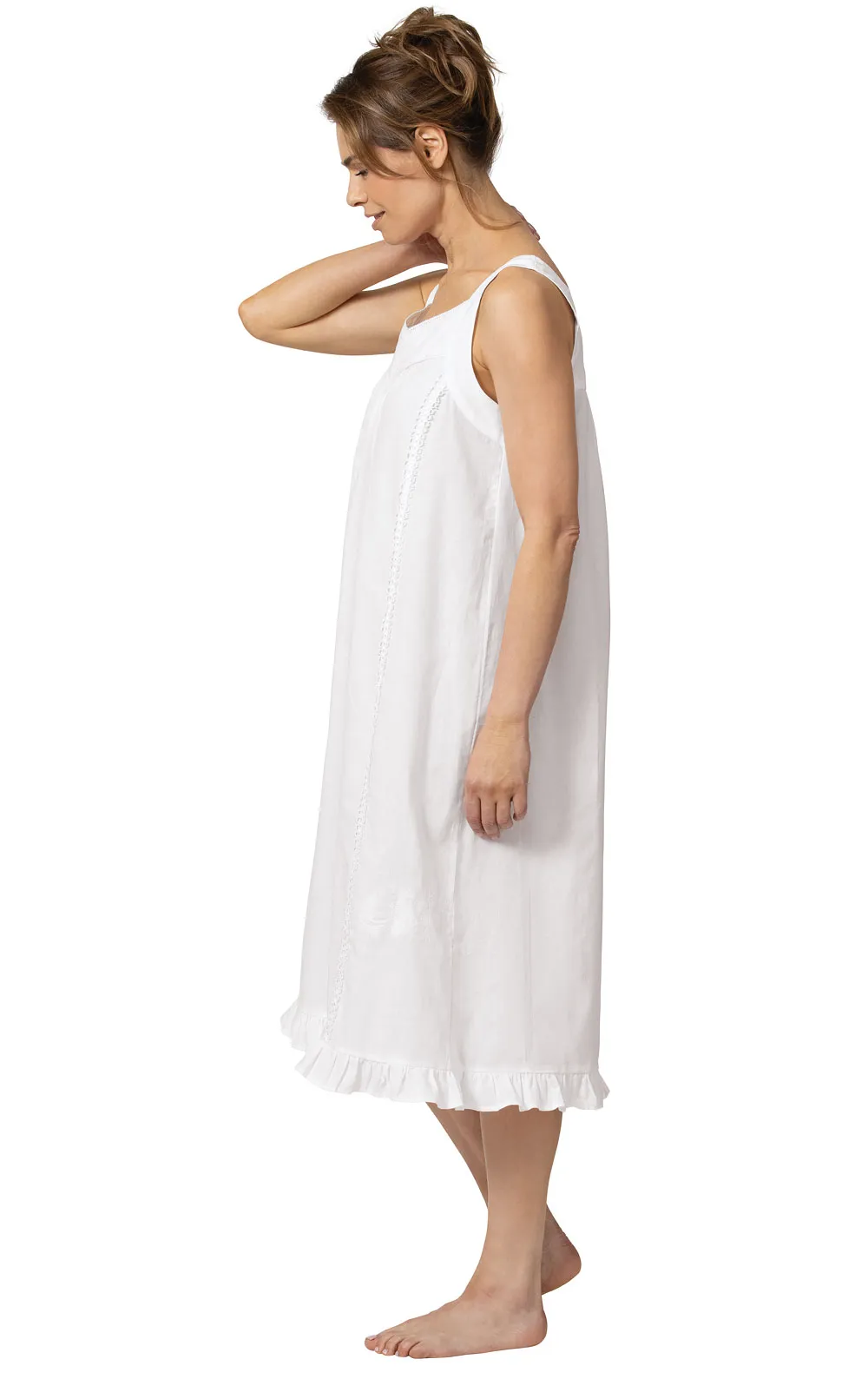 Nancy - Women's Sleeveless Cotton Nightgown sold by The 1 For U product image thumbnail 4