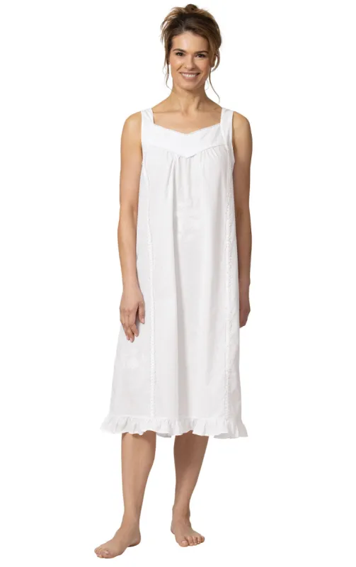 Nancy - Women's Sleeveless Cotton Nightgown sold by The 1 For U
