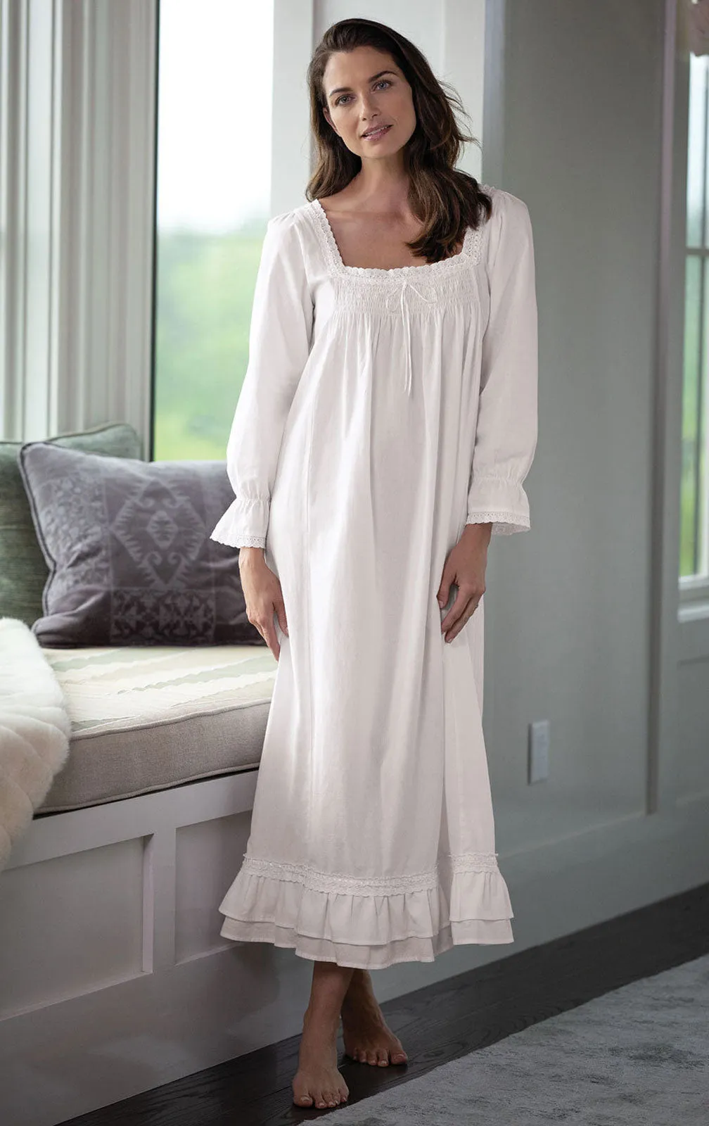 Martha - Women's Long Sleeve Cotton Nightgown sold by The 1 For U product image thumbnail 2