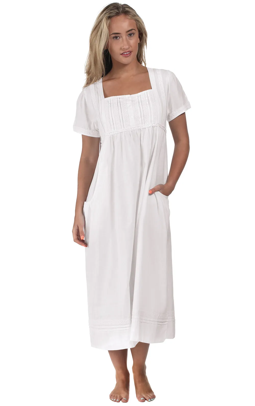 Lara - Women's Short Sleeve Cotton Nightgown sold by The 1 For U product image thumbnail 2
