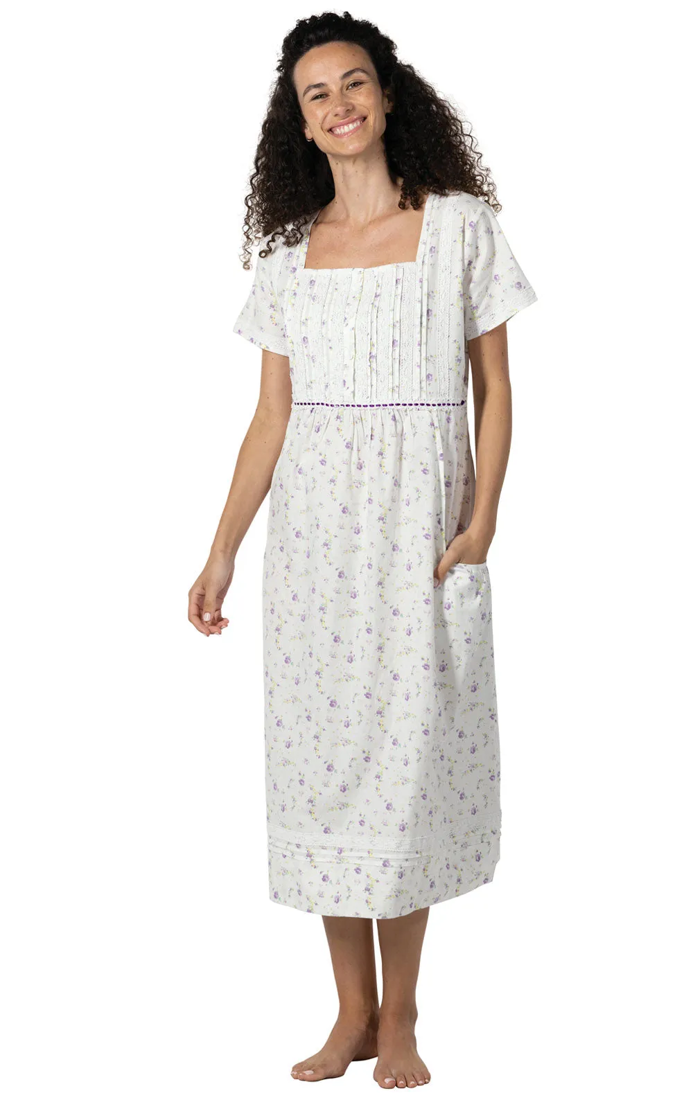 Lara - Women's Short Sleeve Cotton Nightgown sold by The 1 For U product image thumbnail 4