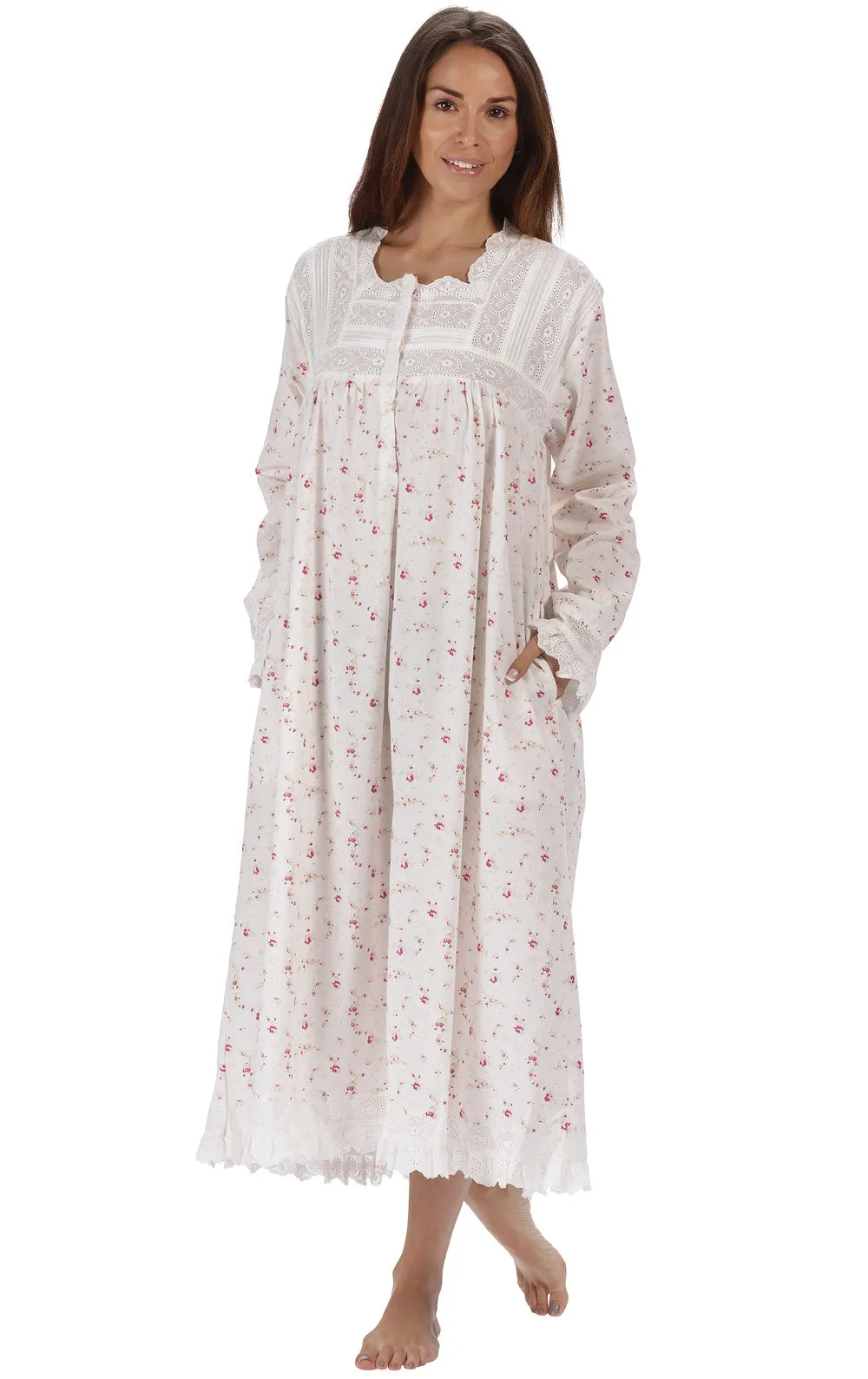 Henrietta - Women's Long Sleeve Cotton Nightgown sold by The 1 For U product image thumbnail 4