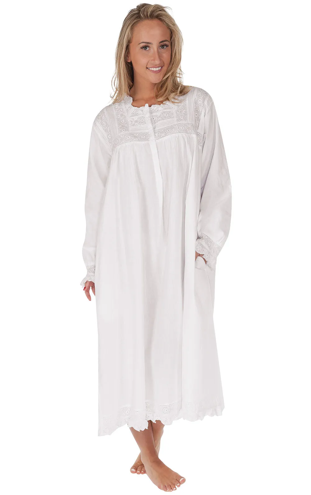 Henrietta - Women's Long Sleeve Cotton Nightgown sold by The 1 For U product image thumbnail 5