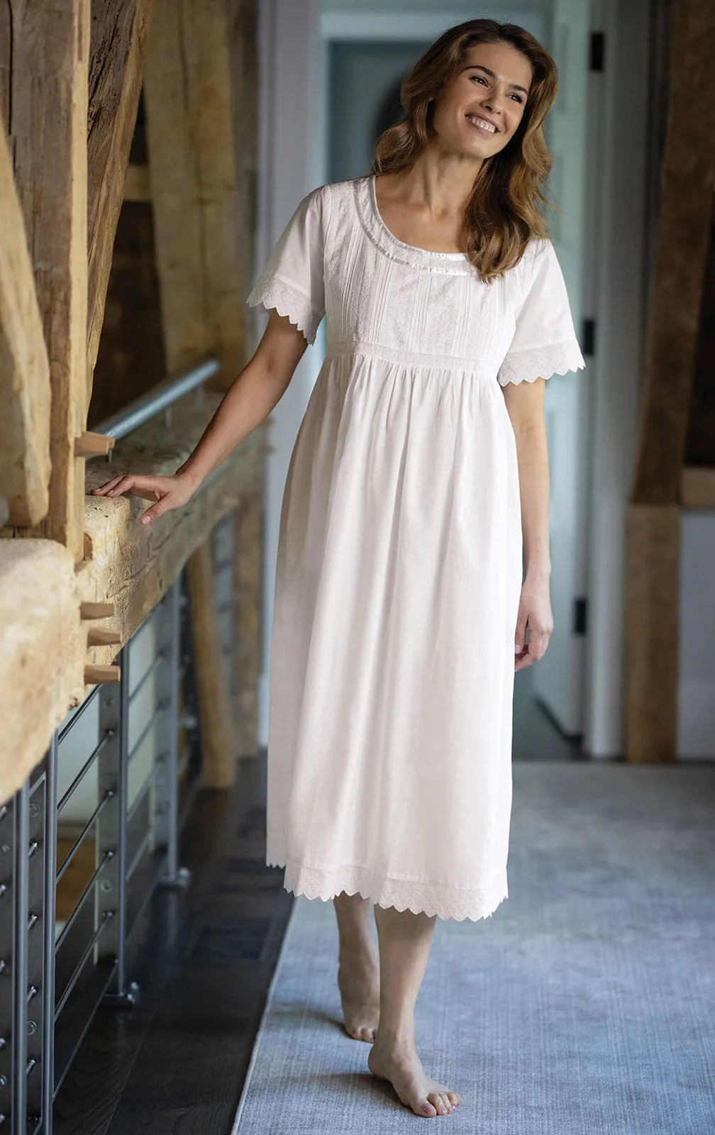 Helena - Women's Short Sleeve Cotton Nightgown sold by The 1 For U product image thumbnail 2