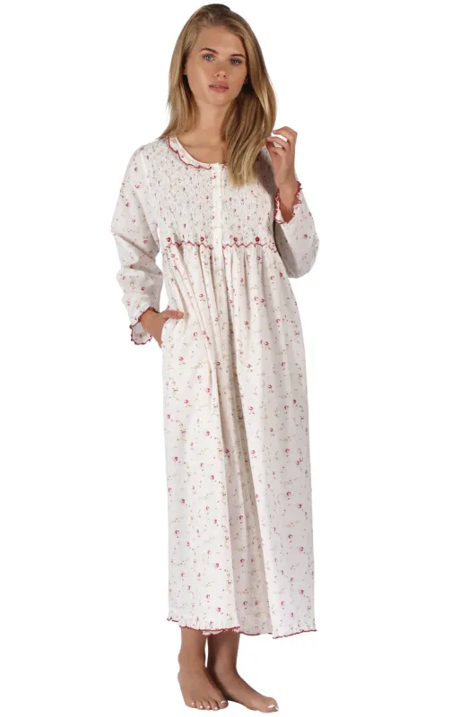 Elsa - Women's Long Sleeve Cotton Nightgown sold by The 1 For U