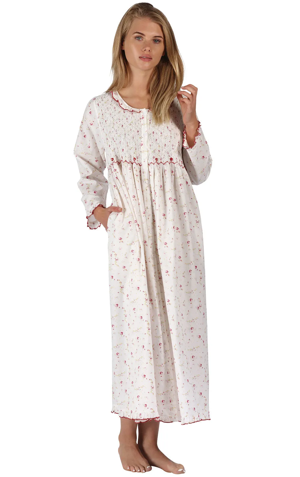 Elsa - Women's Long Sleeve Cotton Nightgown sold by The 1 For U