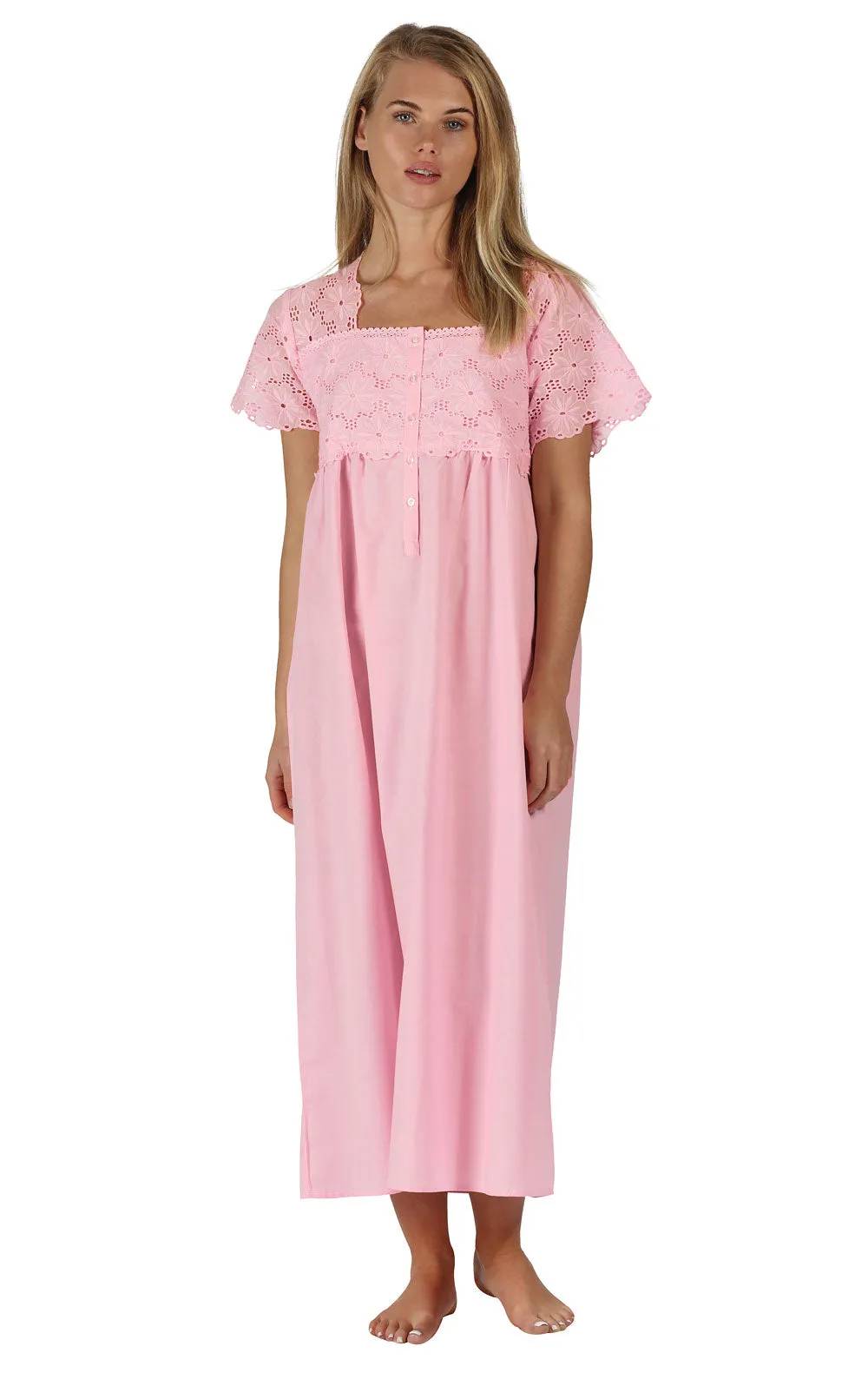 Elizabeth - Women's Short Sleeve Cotton Nightgown sold by The 1 For U product image thumbnail 3