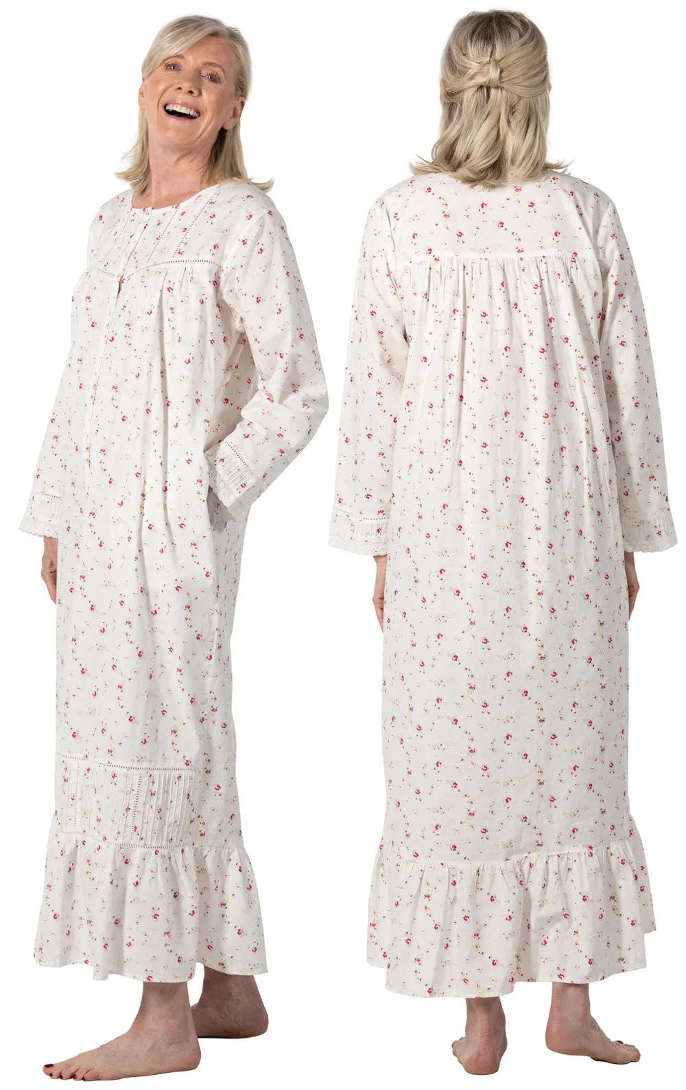 Charlotte - Women's Long Sleeve Cotton Nightgown sold by The 1 For U product image thumbnail 5