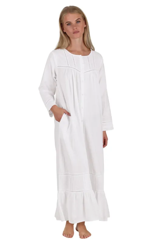 Charlotte - Women's Long Sleeve Cotton Nightgown sold by The 1 For U