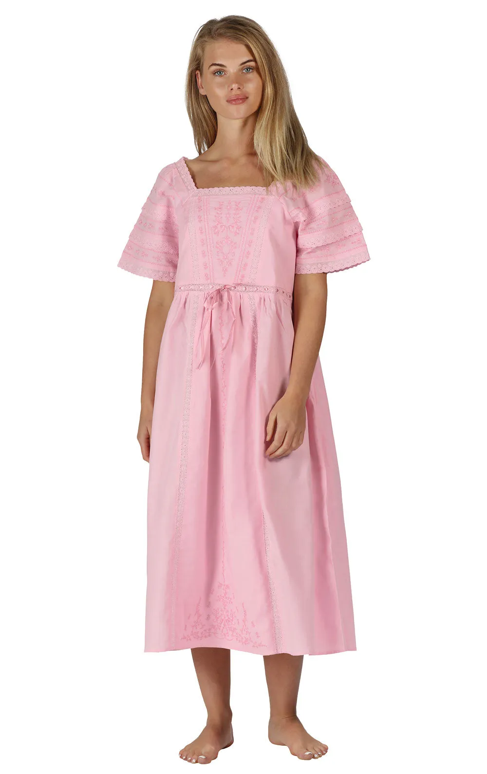 Amanda - Women's Short Sleeve Cotton Nightgown sold by The 1 For U product image thumbnail 2