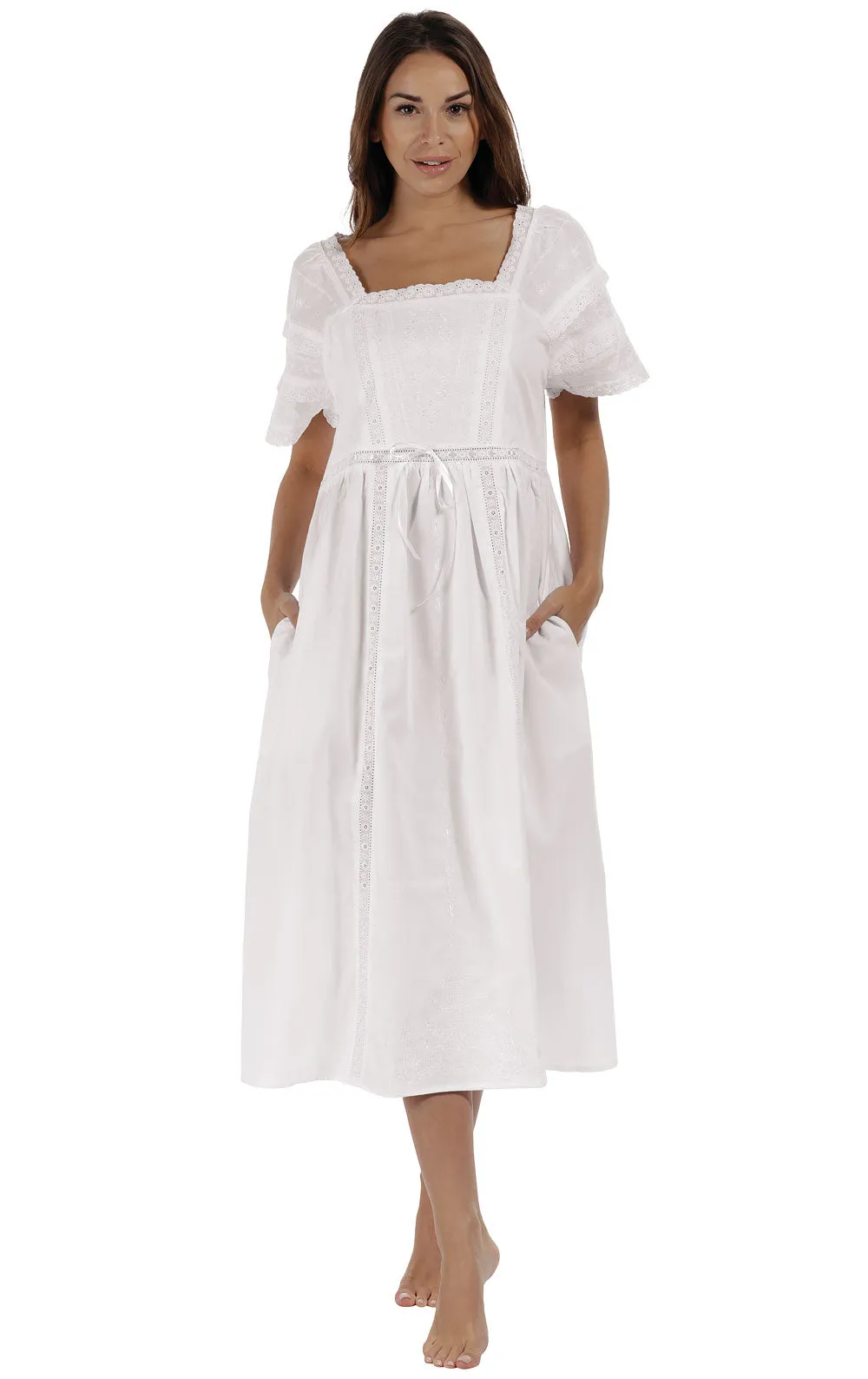 Amanda - Women's Short Sleeve Cotton Nightgown sold by The 1 For U product image thumbnail 3