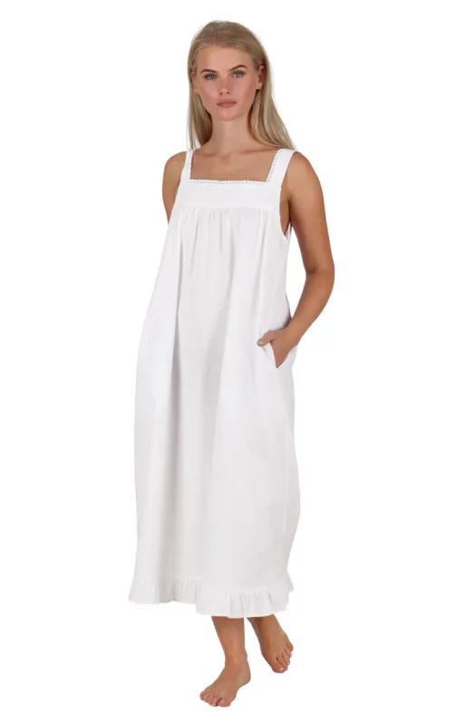 Adeline - Women's Sleeveless Cotton Nightgown sold by The 1 For U
