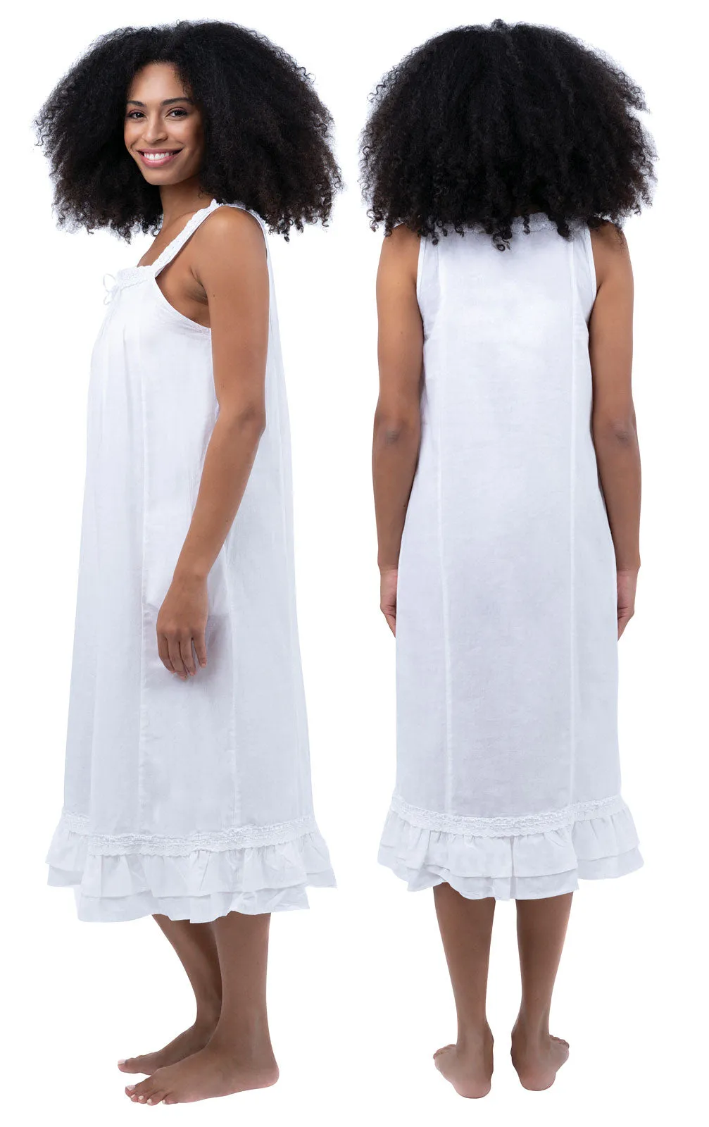 Eloise - Women's Sleeveless Cotton Nightgown sold by The 1 For U product image thumbnail 4