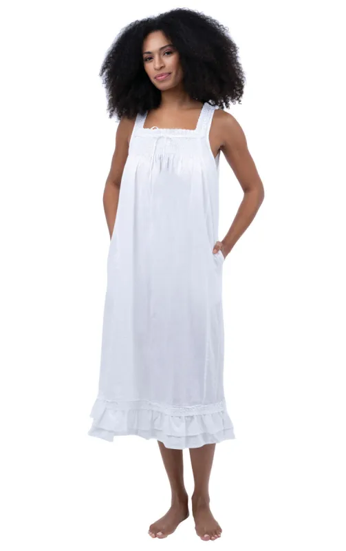 Eloise - Women's Sleeveless Cotton Nightgown sold by The 1 For U