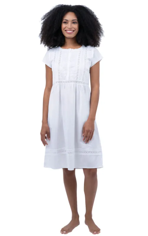 Daphne - Women's Short Sleeve Cotton Nightgown sold by The 1 For U