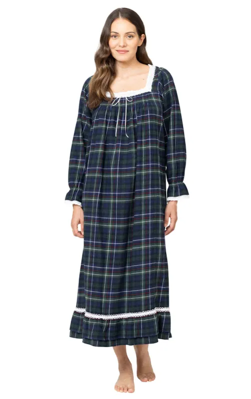 Martha - Women's Long Sleeve Flannel Nightgown sold by The 1 For U