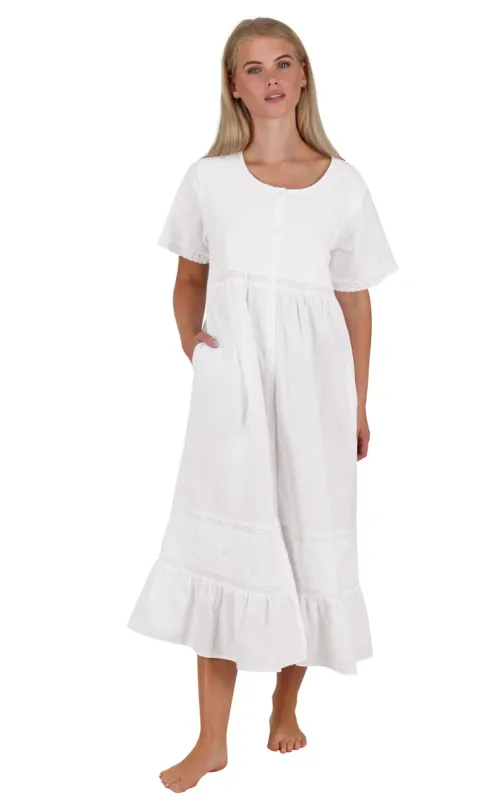 Ava - Women's Short Sleeve Cotton Nightgown sold by The 1 For U