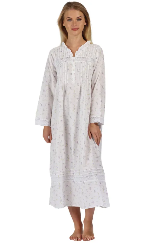 Annabelle - Women's Long Sleeve Cotton Nightgown sold by The 1 For U