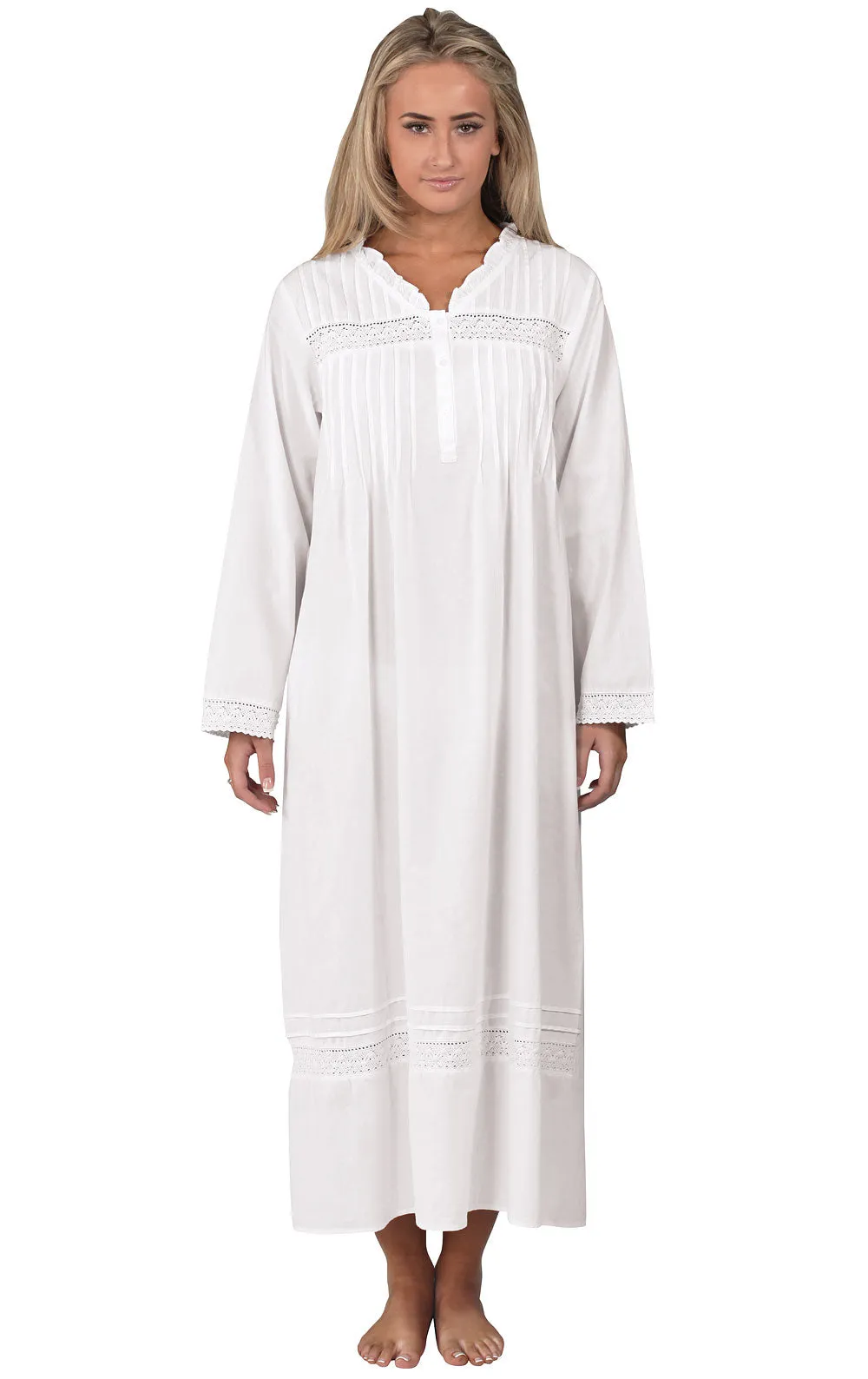 Annabelle - Women's Long Sleeve Cotton Nightgown sold by The 1 For U product image thumbnail 5