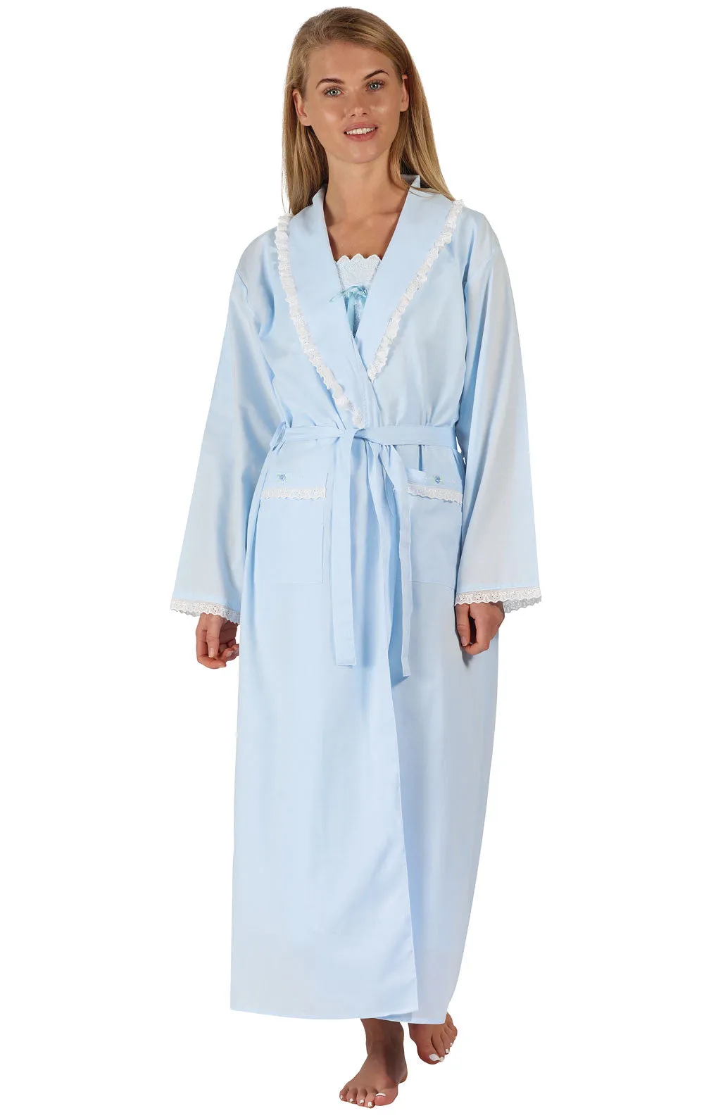 Abigail - Women's Long Sleeve Cotton Robe sold by The 1 For U