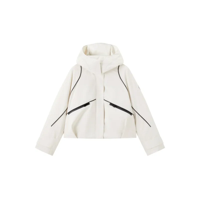 Women's Spliced Parka Puffer Jacket sold by PEACEBIRD