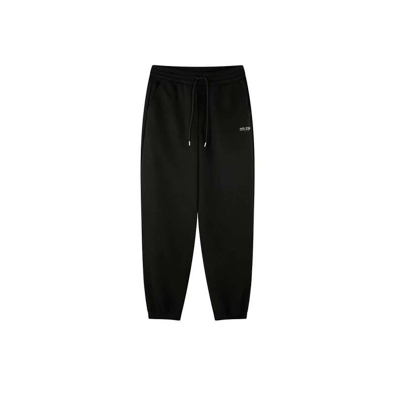 Men's Drawstring Textured Straight Pants sold by PEACEBIRD