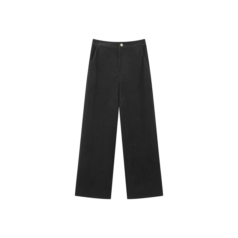 Women's Textured Straight Pants sold by PEACEBIRD