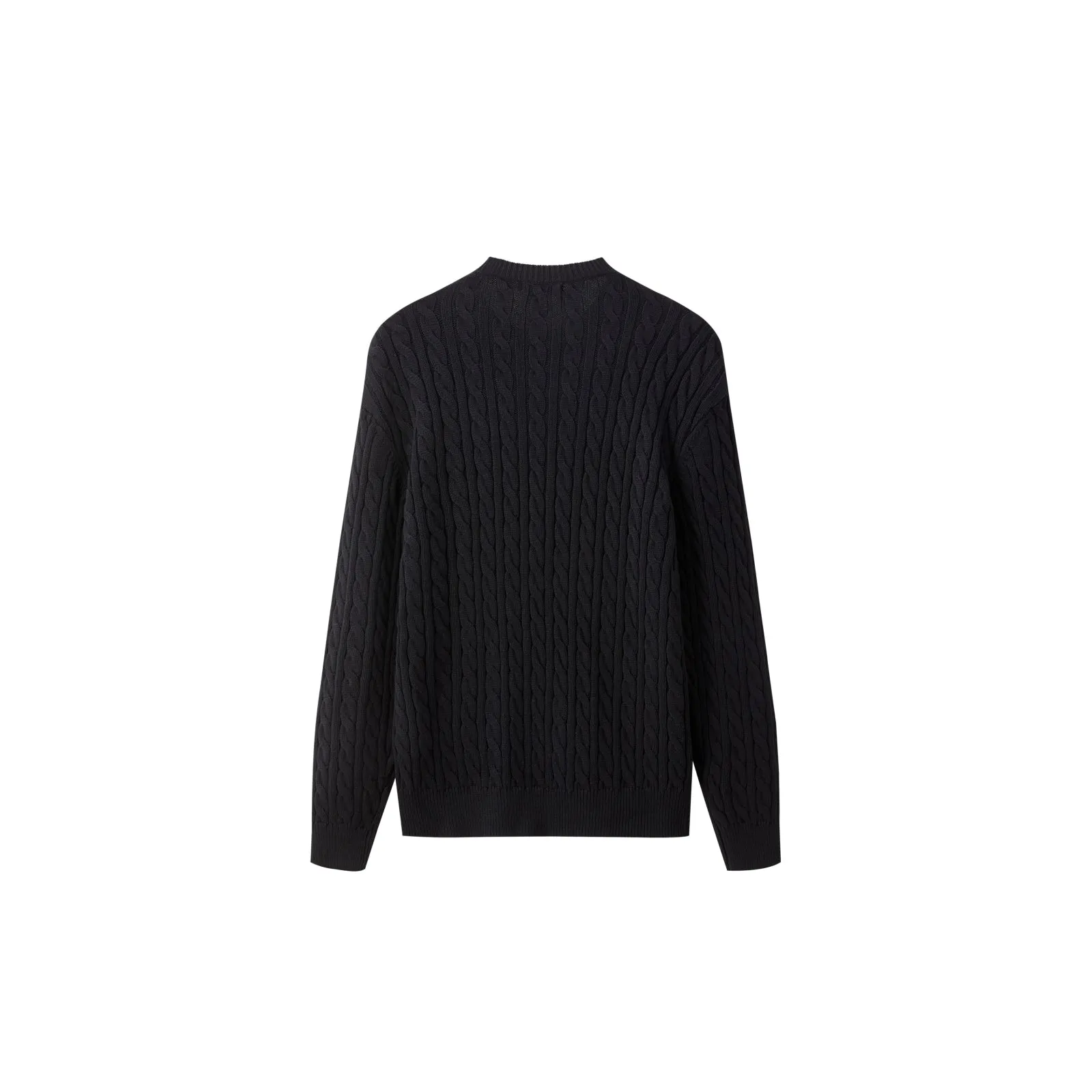 Men's Embroideried Cable-Knit Pullover sold by PEACEBIRD product image thumbnail 5