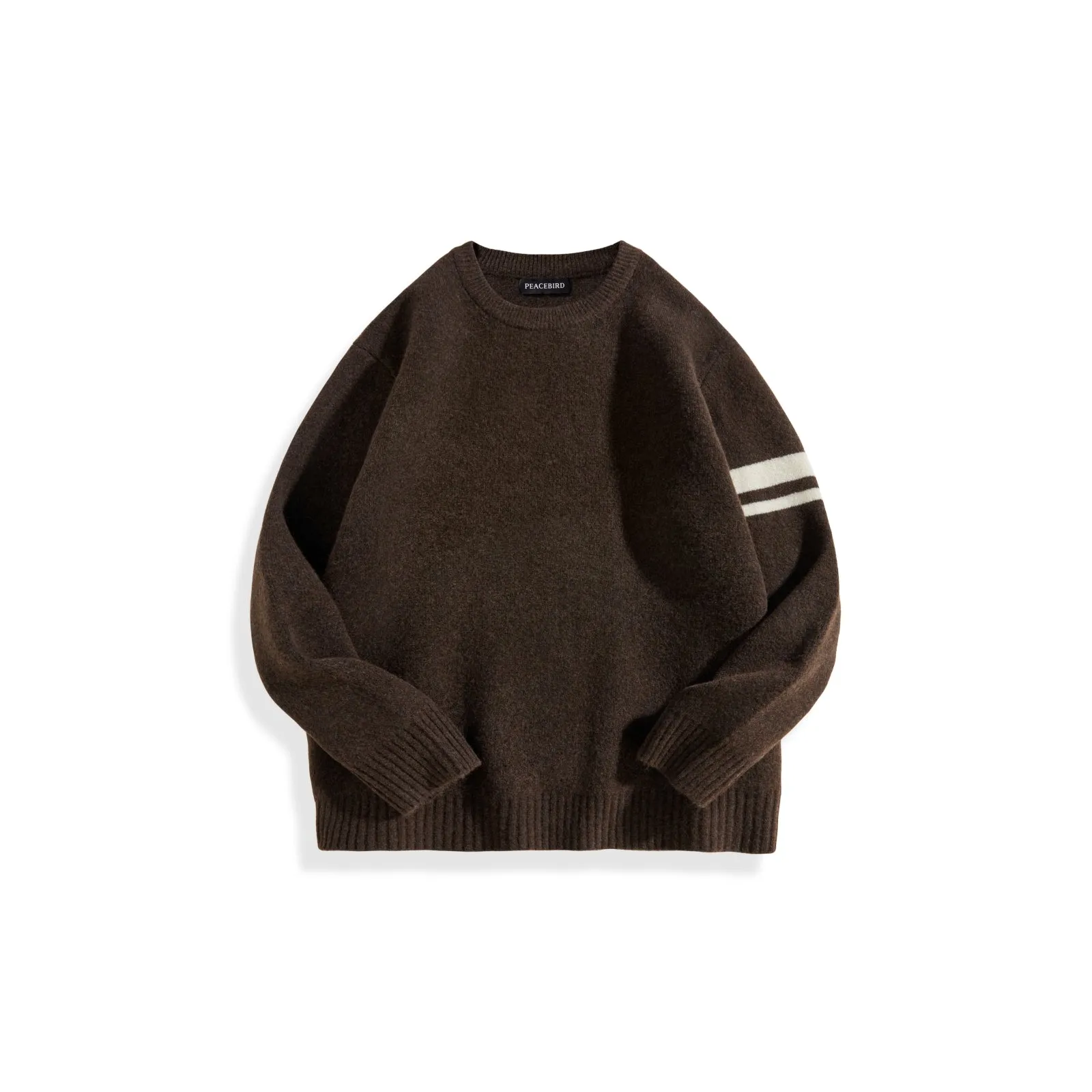 Men's Contrast Color Striped Pullover sold by PEACEBIRD product image thumbnail 3