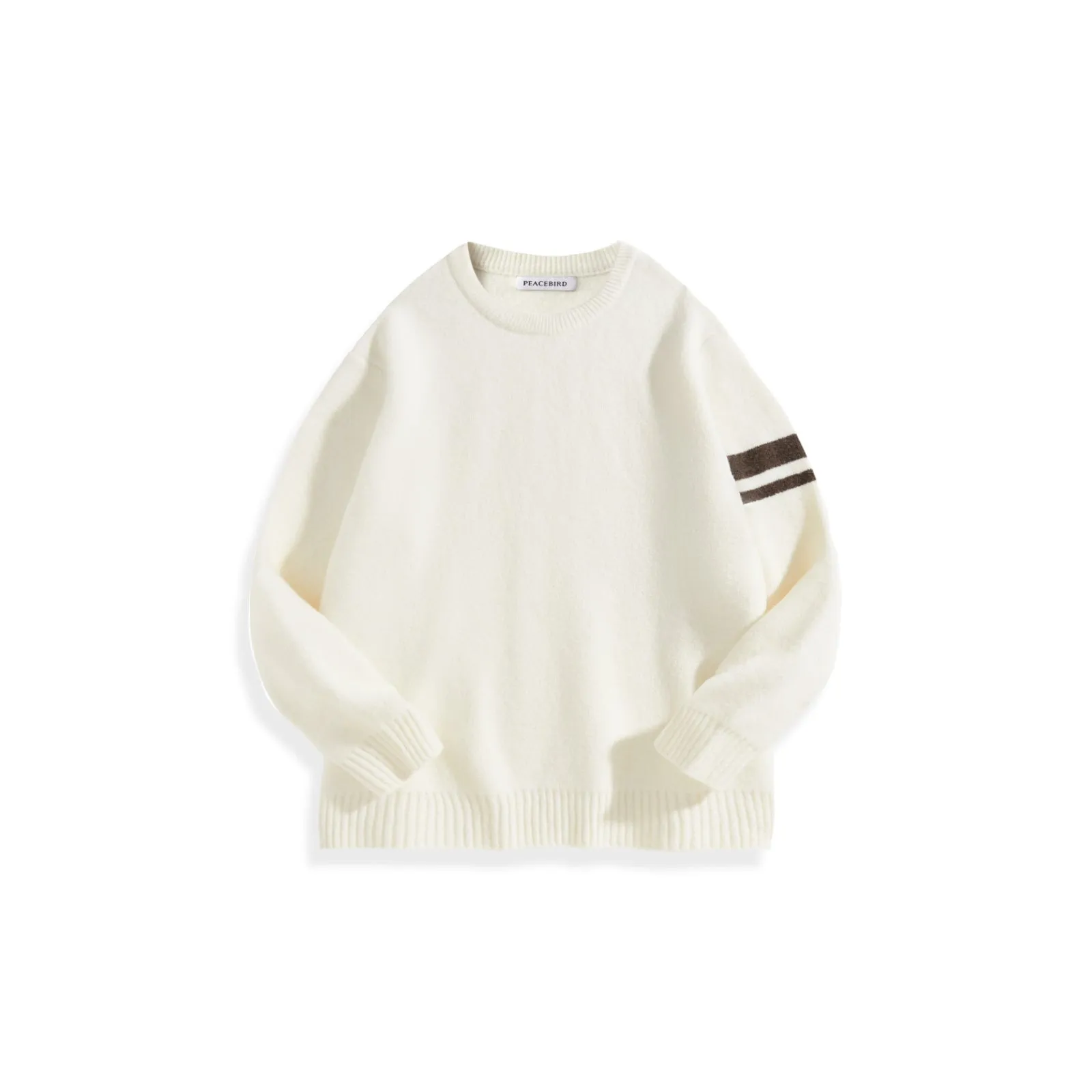 Men's Contrast Color Striped Pullover sold by PEACEBIRD product image thumbnail 2