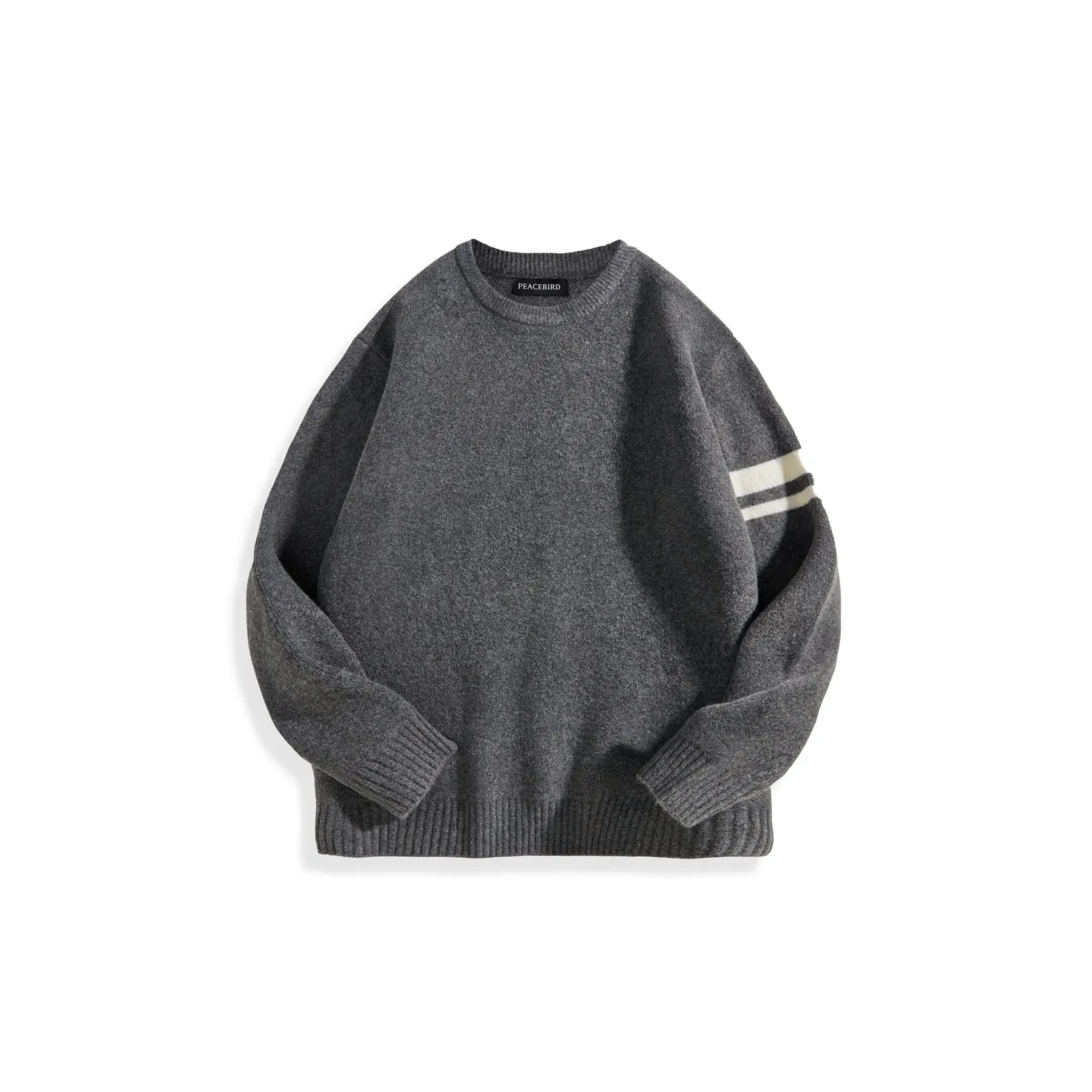 Men's Contrast Color Striped Pullover sold by PEACEBIRD