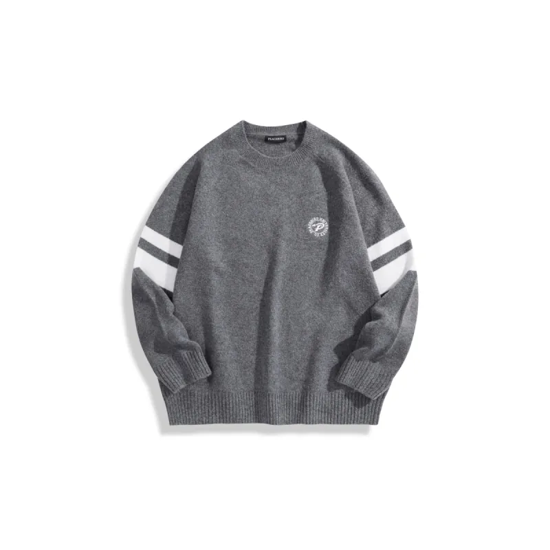 Men's Striped Jacquard Pullover made by PEACEBIRD