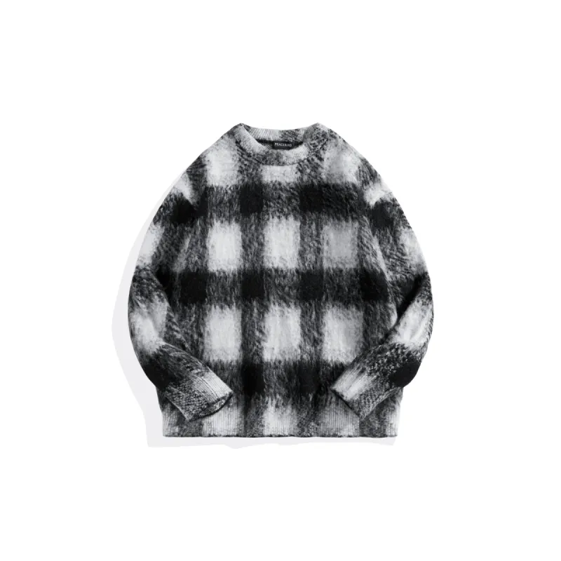 Men's Plaid Contrast Color Pullover sold by PEACEBIRD