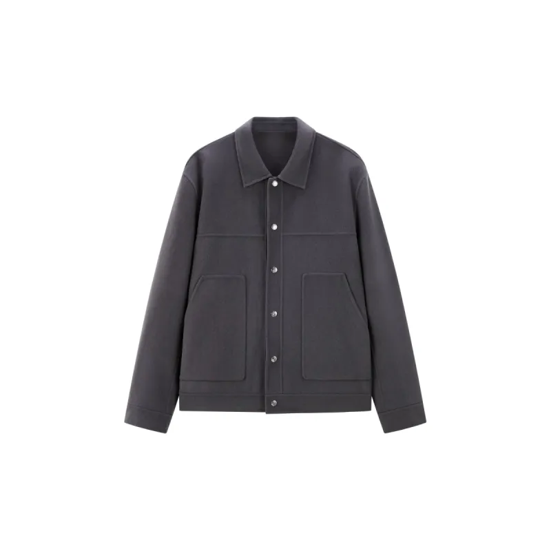 Men's Pocket Double-Faced Wool Blend Jacket sold by PEACEBIRD