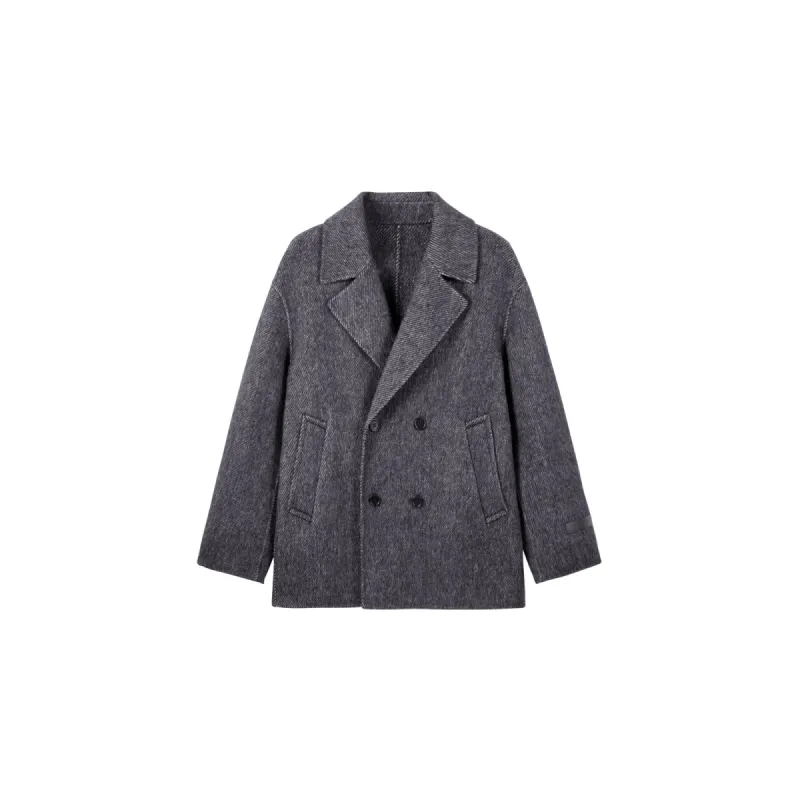 Men's Double-Breasted Wool Coat sold by PEACEBIRD